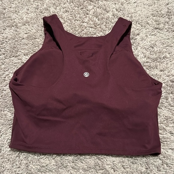 Maroon High Neck Workout Tank Small - Picture 2 of 5